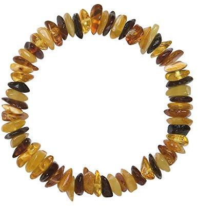 Bärnstenssmycken (armband) bärnsten armband baltisk naturlig bärnsten ej pressade chips flerfärgad storlek ca 6 mm armband storlek ca 19 cm modellnummer 2113, 19 centimeters, Bärnsten, Bärnsten