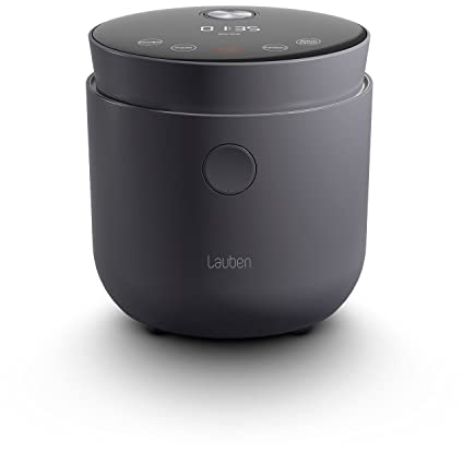 Lauben Low Sugar Reiskocher Rice Cooker mit Low-Sugar-Funktion, Fassungsvermögen 1,5l, verzögerter Start, Warmhalten, Innenbehälter spülmaschinengeeignet, Antihaftbeschichtung (Antracit)