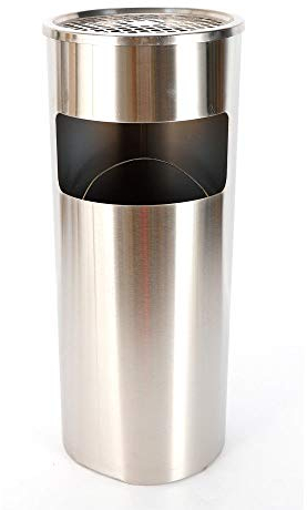 30L Edelstahl Mülleimer, Standaschenbecher,Standascher+Inneneimer For Home/Office, Standaschenbecher für draußen, Mülleimer mit Aschenbecher, Abfalleimer mit Inneneimer