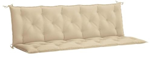 vidaXL Gartenbankauflage 2 STK., Bankauflage Bankkissen Outdoor, Polsterauflage für Gartenbank, Sitzkissen Rückenkissen, Beige 180cm Oxford-Gewebe