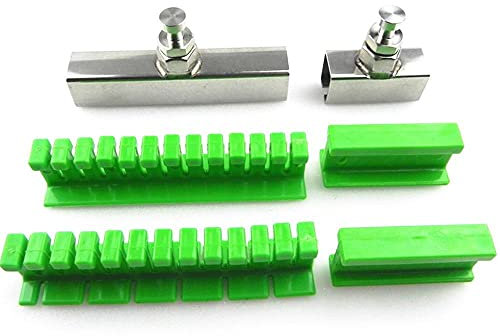 LIANYG Ausbeulwerkzeug 6 STÜCKE Auto Lacklose Delle Reparatur Puller Tabs Entfernung Halter Kit Große Fläche Auto Dent Entfernung Werkzeuge Saugdiet Fixierer 299 (Color : Green)