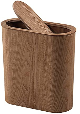 Advap Panier de Papier à déchets en Bois, Sauvegarde de l'espace Pâton de Poubelle pic Corbeille, pour la Cuisine Salon Salle de Bain Bureau, Trois Couleurs en Option (Couleur : A)