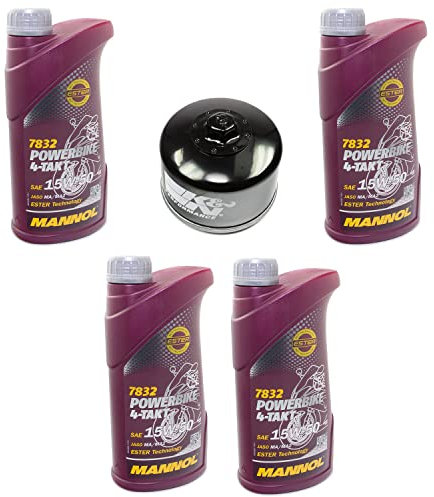 Motoröl Set 15W50 4 Liter + Ölfilter KN164 für BM W