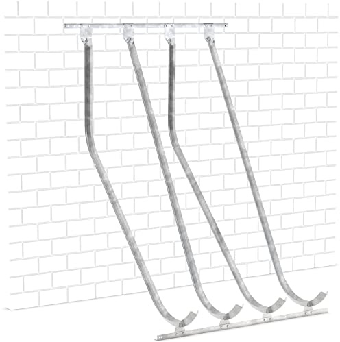 Platzsparender Schräghochparker SW 4 Wandmontage | Fahrradständer für 4 Fahrräder | Wandmontage | Einfach schräg, komfortabel und sicher parken | Fahrradparker Schrägparker Hochparker | Dreifke®