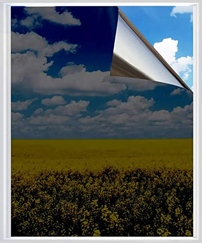 XtraCare Einseitige Sichtschutz Fensterfolie, Blickdichte Selbstklebende spiegelfolie, 99% UV Sonnenschutzfolie, Schwarz, 90 x 400 cm