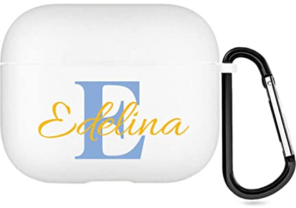 UOKIIYUA Personalisierte 2-seitige AirPods Hülle für Apple AirPods 3rd Generation, mit Namen und Foto, Schutzfunktionen, für Reise und Alltagsgebrauch (Weiß)