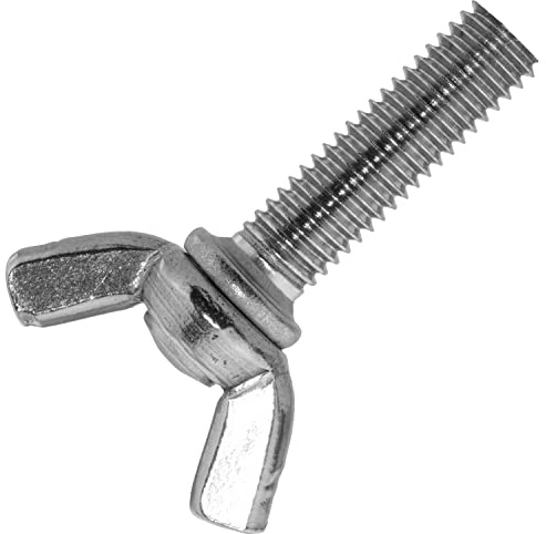 Techtanium Flügelschrauben M6 x 40 mm [amerikanische Form] aus Edelstahl A2 (5 Stück) | Versch. Größen & Verpackungseinheiten verfügbar | Schmetterlingsschrauben | Fluegelschrauben | ähnl. DIN 316