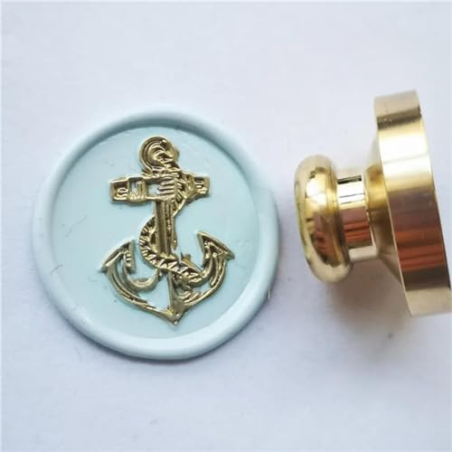 Wachssiegelstempel, Vintage-Stil, nautisches Anker-Design, Wachssiegel, Wachssiegel, Scrapbooking, Hochzeitseinladung, Siegelwachsstempel, Retro-Anker, Just Head