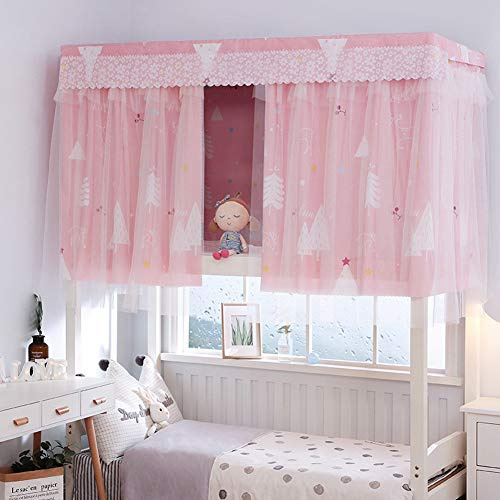 IBLUELOVER Rideau de Lit Superposés Moustiquaire Ciel de Lit en Tissu Rideau d'occultation pour Cabine Lits à Coucher Mezzanine Chambre Tente de Lits Dortoir étudiant Collèges Rideaux Couvre Cabane