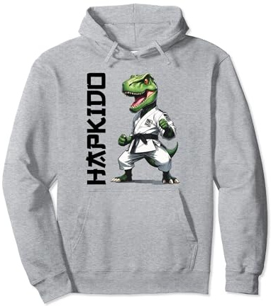 T-Rex Hapkido Dinosaur Fighter Pullover Hoodie