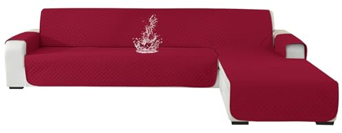 Ystyle Sofabezug L Form 2 Sitzer, Universal Reversibel Sofa Überzug L Form Für Links/Rechts Halbinsel, Ecksofa Bezug Wasserdicht, Couch Überzug L Form rutschfest Waschbar (210cm, Burgunderrot)