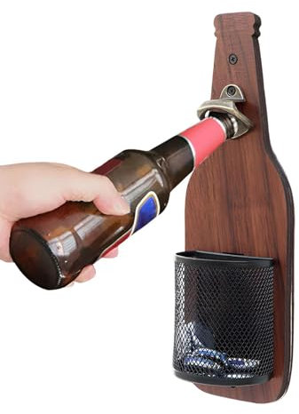 Abridor de tapas de cerveza Mount para exteriores, abrebotellas de estilo antiguo con tapa para montaje en pared, antiguo abridor de botellas de soda montado para tabla de enfriamiento de mesa de