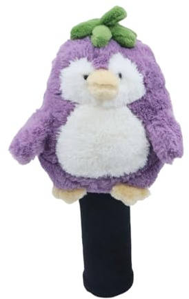 Baoblaze Golf Wood Head Cover Protection Guard Equipment Anti Scratch Penguin Golfer Gift Golf Club Headcover Plush for Outdoor Sports