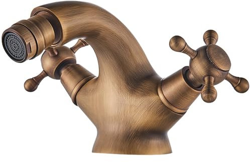 VALAZ Robinet de bidet rétro doré vieilli design vintage bicommande Seria Adaja