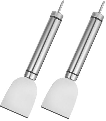 Healeved 2stücke Teiliges Reinigungsset Edelstahl Schaber Vielseitiges Küchenwerkzeug Rutschfester Griff Für Glas Böden Fliesen Entfernen Von Kleber Rückständen