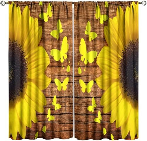 Vorhang, Kinderzimmer, 3D Blumentier Schmetterling 280X250 cm (B + H) Kindervorhänge Mit Ösen, Polyestervorhänge, Wärmeschutzvorhang, Blickdichter Vorhang Mit Ösen, Kindervorhänge Für Wohnz-949285772