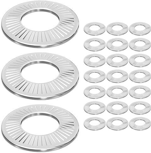 Ctyjia 25 Piezas Arandela de Resorte Cónico de Acero Inoxidable, Arandela de Seguridad M5 Bloqueo Plano Arandelas, Arandelas para Tornillos, Pernos