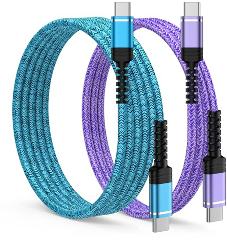 USB C to USB C Samsung Phone Charge Cable Fast Charging for iPhone 17 16 15 | 60W [6FT+3FT] Type C to C Charger Data Lead for Samsung Galaxy S26 Ultra S25 S24 S23 S22 S21 A17 A35 A56 A55 Z Flip 8,Pixel 9