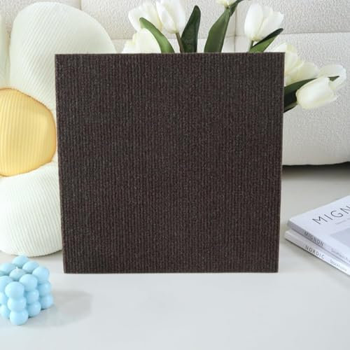 Teppichfliesen Selbstklebend Teppichfliesen für Zuhause, Selbstklebende Teppichfliesen für Wohnzwecke, 12 x 12 Zoll große kommerzielle Teppichquadrate, abziehen und ankleben, multifunktionale Fußmatt