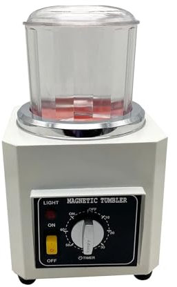 OUTFYT Lucidatrice Magnetica KT-90, Strumento di Pulizia di Finitura for lucidatrice for Gioielli Mini Fai da Te AC,Prestazioni Potenti
