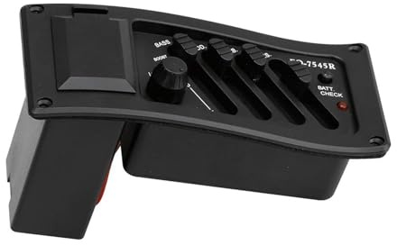 4-Band Akustikgitarre EQ Piezo Pickup Pre-Amp Einheit Akustikgitarre Pickup Preamp Verstärker Equalizer Tuner