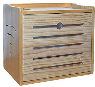 LFONDIGE Mobile TV, Mobiletto Basso per TV, Mensole sospese, Consolle TV sospesa, Dimensioni 32 * 23 * 30 cm, Mobiletto portaoggetti in Legno massello, Libreria consolle portaoggetti per Soggiorno. (