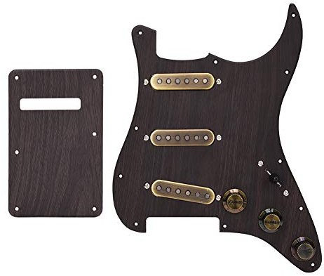 Vibrivio Loaded Prewired SSS Humbucker Pickguard Pickups Set with Back Plate for Electric Guitar Parts SSS Loaded Pickguard Compatible with Standard Guitars