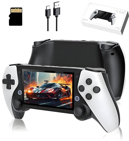 M25 Consola de Juegos Portátil de 64GB, Consola Retro con 20000+ Juegos Preinstalados, 20+ Emuladores, Sistema EmuELEC, Pantalla LCD de 4,3 Pulgadas, Resolución 480 x 272, Joystick Dual 3D