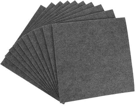 STOBAZA 10 Piezas Losetas de Moqueta Autoadhesivas Antideslizantes Grosor Impermeables y Reutilizables Fáciles de Instalar para Hogar Oficina y Dormitorio Protección y Duradera para