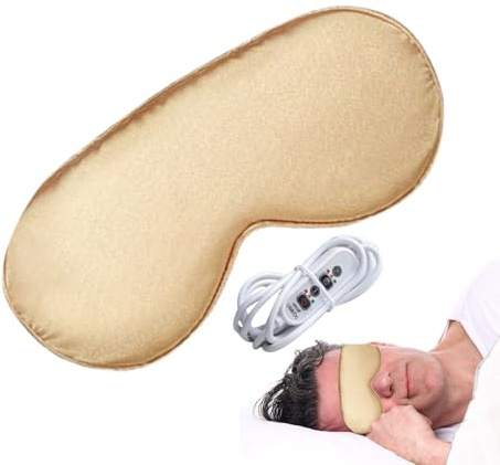 Mppchhn Almohadilla de Calor para Ojos - Máscara de Ojos Caliente con 3 Niveles de Calor - Antifaz de Compresa Caliente Bloqueador de Luz para Cuidado Relajante, Relajación, Sueño, Meditación y Noche