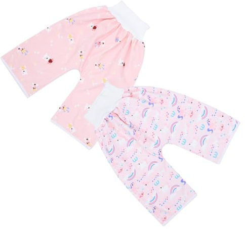 Hemobllo Lot de 2 Culottes D'apprentissage Imperméables Unisexes Bébé, Taille M, Coton Doux Respirant, Protection Haute Taille Anti-fuites, pour Entraînement la Propreté en Intérieur et Extérieur