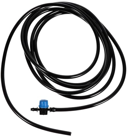 BELLIFFY Kit de Mangueras para Acuario 3 Metros con Válvula de Control de Agua Ajustable 6 Conectores Azules para Peceras Tubos de Silicona Negra Flexibles para Sistema Acuático