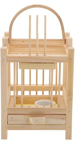 HOODANCOS Gabbia per Cavallette in bambù 8X8X8 CM Ventilazione Ottimizzata Habitat Sicuro per Piccoli Insetti e Grilli Contenitore per Osservazione e Allevamento di Insetti Domestici