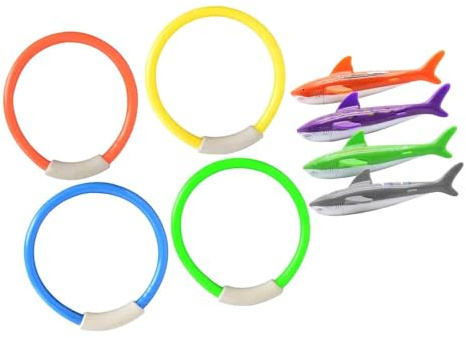 mophrati Coloridos Juguetes de Buceo, Accesorios para Deportes acuáticos, Divertidos Juegos de Piscina para Que los niños jueguen y aprendan en el Agua o Sean Amigos. El Paquete Anillos Buceo en