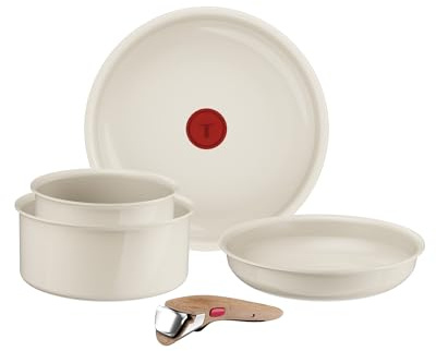 Tefal - Ingenio (Re) flect Batterie de cuisine - Antiadhésif - 8 pièces | Poêle et casseroles induction avec poignée amovible brevetée - Revêtement céramique antiadhésif - Empilables gain de place