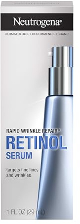 Neutrogena Rapid Wrinkle Repair Retinol Face Serum, Daily Anti-Aging Serum for Face with Retinol & Hyaluronic Acid to Fight Fine Lines, Wrinkles, & Dark Spots, 1 fl. oz