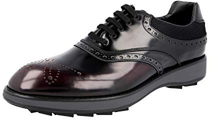 Prada Lace up and Monkstrap Men - Leather (2EE260SPAZZOLATOFUMECORDOVANNERO) 10 UK Brown