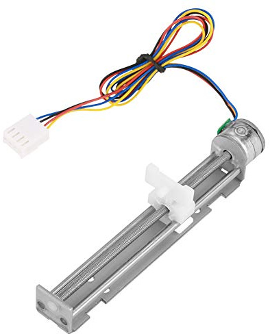Garsent Schrittmotorschraube, Motor mit Linearschlitten DC 12V Linearschraube Schienenmutter 4-Draht Pull Push Rod Actuator für DIY-Graviermaschine