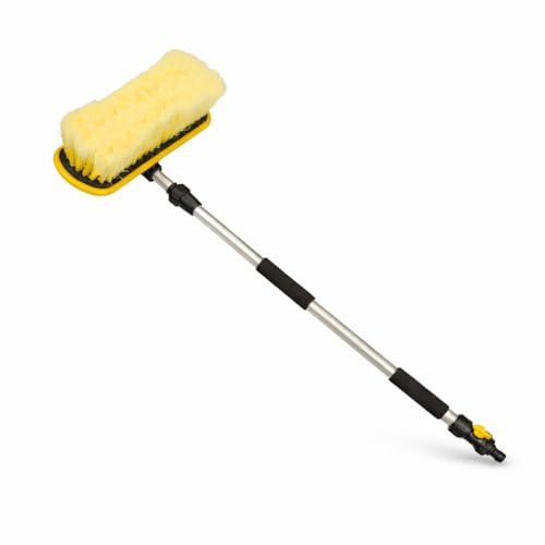 Bradas Autowaschbürste Alu-Teleskop Waschbürste mit Schalter Autopflege 100-160 cm
