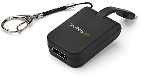 StarTech.COM Adaptateur USB Type-C vers HDMI Porte-clés - Convertisseur USB-C vers HDMI 4K 30 Hz - Câble Flexible intégré (CDP2HDFC)