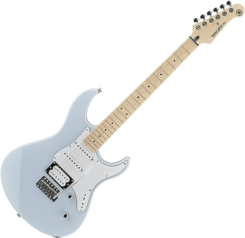 Yamaha Pacifica 112V Hochwertige E-Gitarre in elegantem Design für Einsteiger und Fortgeschrittene, mit 2 online Gitarrenstunden bei einem Lehrer der Yamaha Music School, in Ice Blau