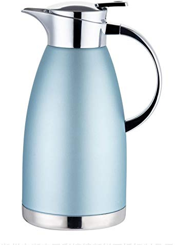 BAIYA Edelstahl Thermoskanne,Teekanne,Kaffeekanne,Isolierkanne,for Kaffee,Milch,Tee,Saft (Blue,1.8L)