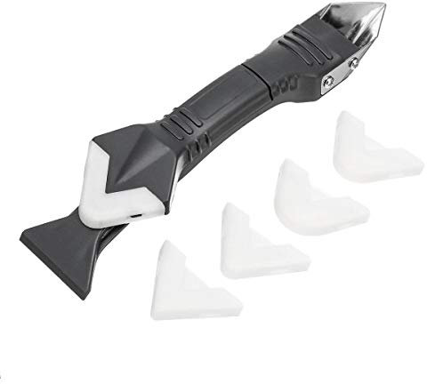 Acofuns 3 in 1 silicone per presafataggio, strumento di rimozione del sigillante con 4 pezzi kit di attrezzi