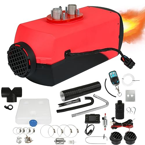 Ikodm 12V Standheizung Diesel 8kw, Standhezung Dieselheizung Diesel Lufterhitzer, Air Diesel Heizung mit Fernbedienung LCD Monitor Schalldämpfer für LKW Wohnmobil RV Boote Auto