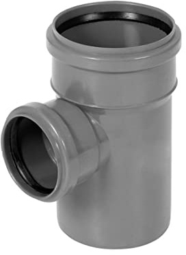 KNM Trade HT-Abzweig Reduzier-T-Stück PP DN 110x75 90° Grau | Innenabfluss, Küchen- und Badabwasser, mechanisch belastbar, schnelle Installation