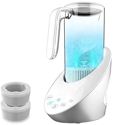 Annivella Hervidor generador de agua rica en hidrógeno 1300PPB avanzado SPE y PEM, producción de hidrógeno ionizado, jarra de electrólisis de agua alcalina para niveles equilibrados de pH de agua
