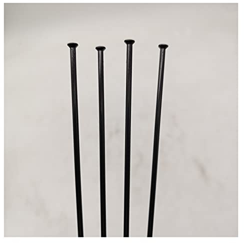AMEEDA Fahrrad Speichen und Nippel 5 Stücke viel 15 Gauge Durchmesser 1.8mm gerade Zug Mountainbike-Speichen Runde Schwarze Farbe Gerade Kopfstift Mit Speichen Nippel (Color : Length 285mm)
