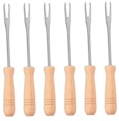 Yardwe 6 Pièces Fourchette à Barbecue Acier Inoxydable Support à Épis De Maïs Fourchette Porte-épis De Maïs De Cuisine Maison