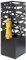 Todeco Porte Parapluie en Métal Carré, Porteparapluies avec 4 Crochets et Bac d'égouttement Amovible, motifs ajourés, pour entrée, maison, bureau, Noir