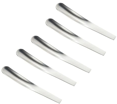 Zerodeko Cucharas Soperas De Acero Inoxidable 5piezas Mini Cucharas Planas Mango Antideslizante Ideales Para Postres y Té Utensilios Para Hogar y Restaurante